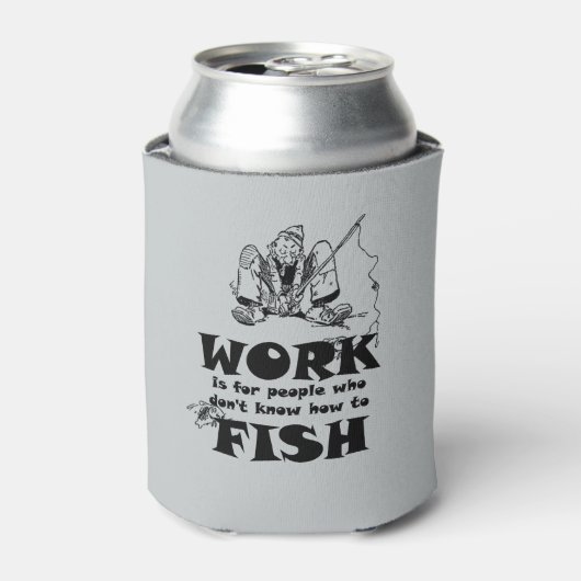 Vist Funny Grey Custom Koelbox Blikjeskoeler (Blikje Voorkant)