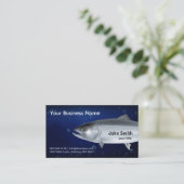 Vist Gids zalm Fishes Navy Blue Visitekaartje (Staand voorkant)