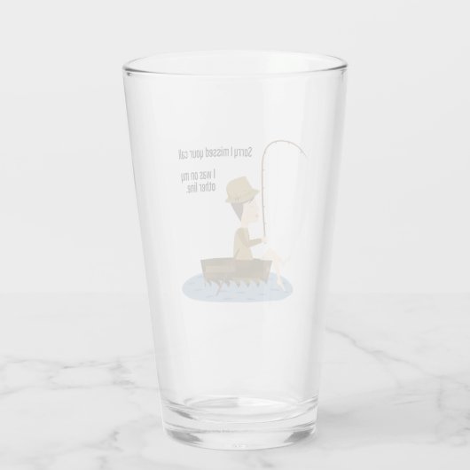 Vist Grappig Sorry dat Uw Vraag gemist werd Glas (Achterkant)