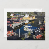 Vist het dorp Nusfjord. De Rorbuer, als de Briefkaart (Voorkant / Achterkant)