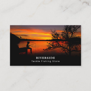 Vist het landschap van het meer, de vissers, Vist  Visitekaartje
