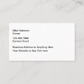 Vist het Visitekaartje van de club (Achterkant)