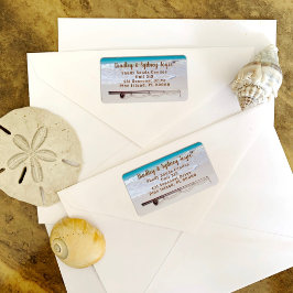 Vist het Zee van het Thema Coast Big Address Label