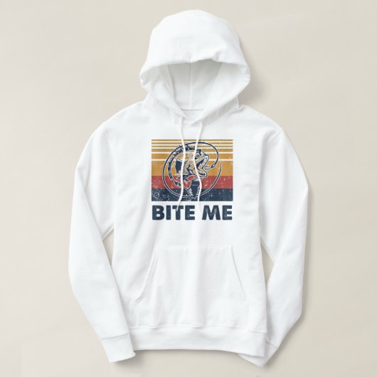 Vist Hook Bite Me Bass Catfish Pike Fisherman F Hoodie (Design voorkant)