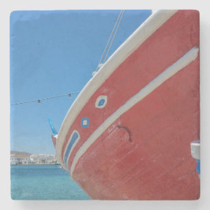 Vist in de haven van Mykonos in Cycladen Stenen Onderzetter