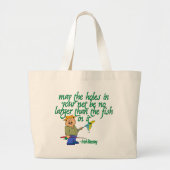 Vist Irish Blessing Grote Tote Bag (Voorkant)