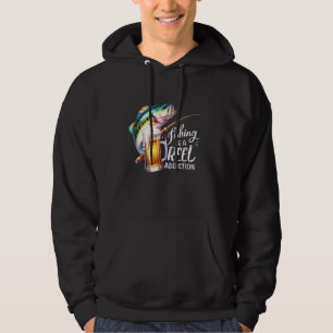 Vist is een Reel Addiction x Beer x Bass Fish Hoodie