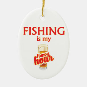 Vist is mijn gelukkige uur keramisch ornament
