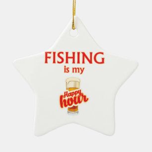 Vist is mijn gelukkige uur keramisch ornament