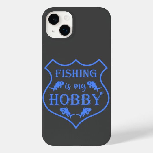 Vist is mijn hobbyschild citaat op crest Case-Mate iPhone case (Achterkant)