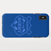 Vist is mijn hobbyschild citaat op crest Case-Mate iPhone case (Achterkant (horizontaal))