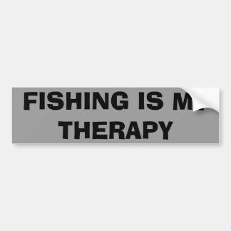 Vist is mijn therapie bumpersticker