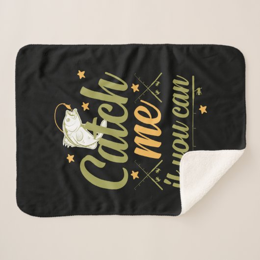 Vist Kunst vangt me als u kunt Sherpa Deken (Voorkant (horizontaal))