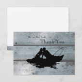 Vist liefhebbers boot oud hout dank u bedankkaart (Voorkant / Achterkant)