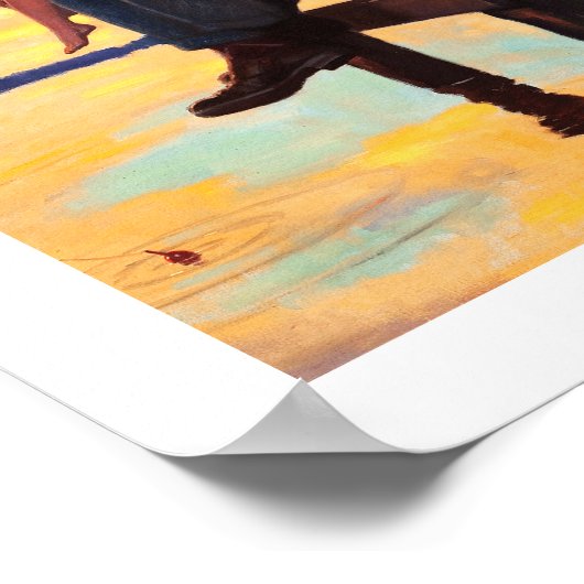 Vist met papa. Art Print (Hoek)