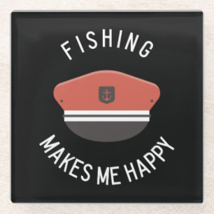 Vist mij gelukkig glazen onderzetter