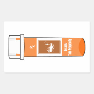 Vist mijn medicijn rechthoekige sticker