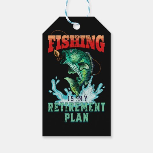 Vist mijn pensioenplan,  Fish Cadeaulabel (Voorkant)