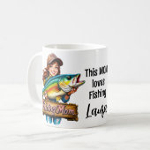 Vist Mom Fish Quote Koffiemok (Voorkant links)
