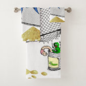 Vist net Zand Worms Bathroom Towel sets Bad Handdoek (Insitu)