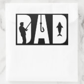 Vist pap Mannen Vaderdag Beste pap ooit Rechthoekige Sticker (Tas)