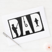 Vist pap Mannen Vaderdag Beste pap ooit Rechthoekige Sticker (Envelop)