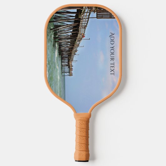 Vist Pier door Shirley Taylor Pickleball Paddle (Achterkant)