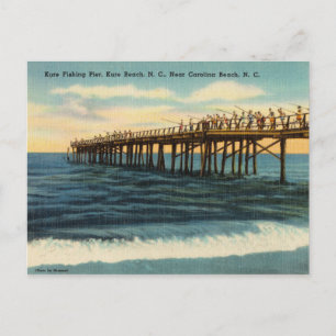 Vist Pier, Kure strand, North Carolina Briefkaart
