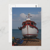 Vist 's morgens bliksem op strand briefkaart (Voorkant / Achterkant)