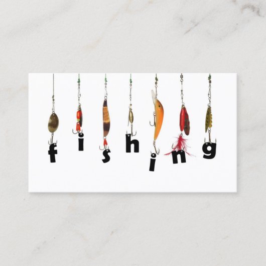 Vist Uitrusting Eenvoudig Wit Visitekaartje (Voorkant)