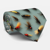 Vist vliegen - Happy Fathers Day Stropdas (Opgerold)