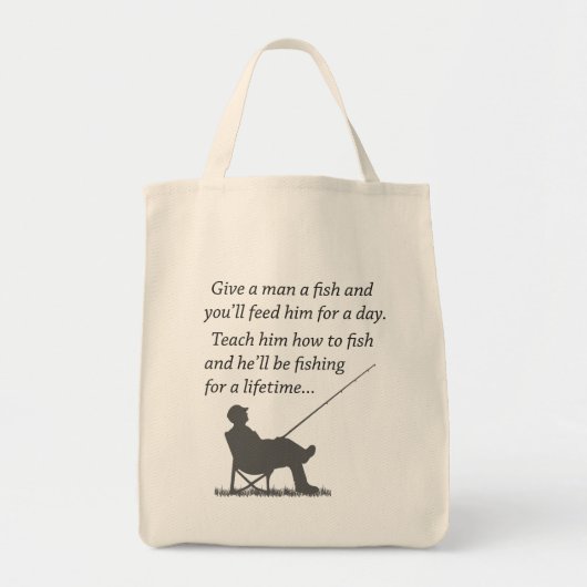 Vist voor een leven lang tote bag (Voorkant)