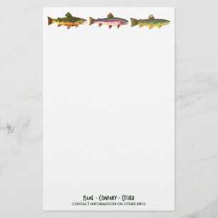 Vist voor forel Sport Fisherman Angler Briefpapier