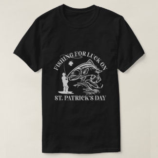 Vist voor geluk op St. Patrick's Day Trout Fly T-shirt