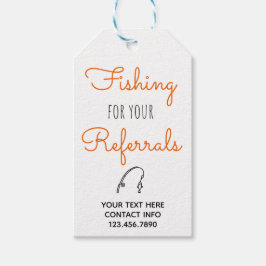 Vist voor uw verwijzingen bedrijf cadeaulabel