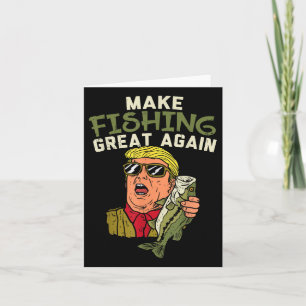 Vist weer geweldig Trump Funny Fisherman Angler G Kaart