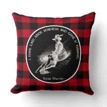 Vist Zwart citaat en Rode Buffalo Geplakt