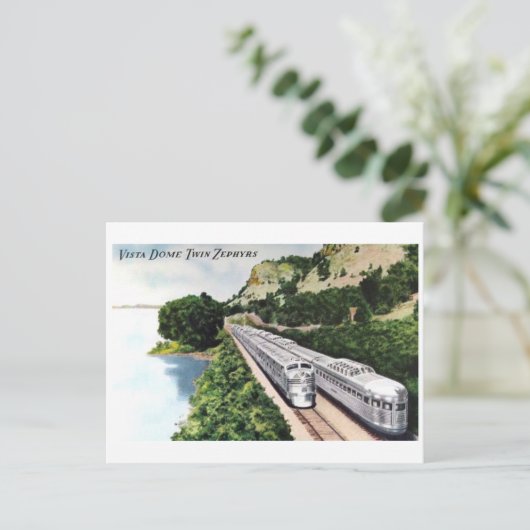 Vista Dome Passenger Train Railroad Briefkaart (Staand voorkant)