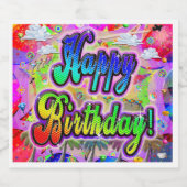 Vista Express Anniversaire Étiquette de nourriture (Étiquettes simples)