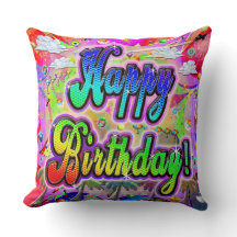 Vista Express Joyeux Coussin d'anniversaire