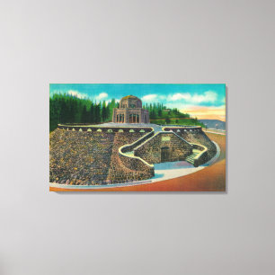 Vista House on Columbia River, Oregon Canvas Afdruk