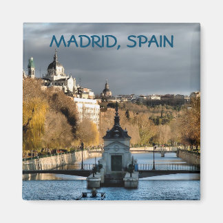 Vistas junto al río Manzanares en invierno, Madrid Magneet