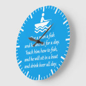 Viste en Bier - Sarcastische Zen-zin Grote Klok (Hoek)