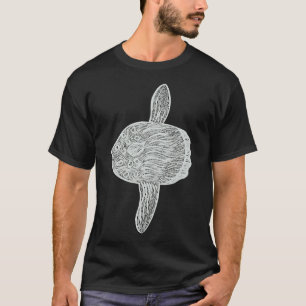 Viste of Mola Mola op zwart T-shirt
