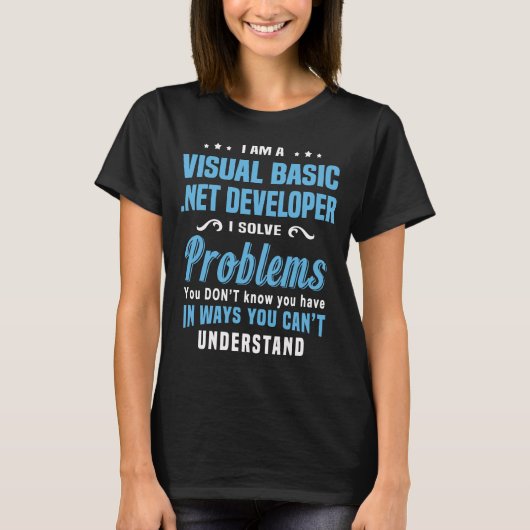 Visual Basic .NET Developer T-shirt (Voorkant)