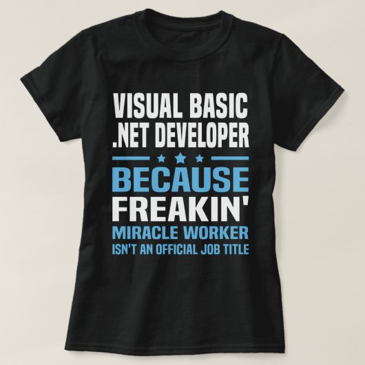 Visual Basic .NET Developer T-shirt (Design voorkant)