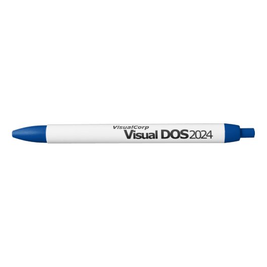 Visual DOS 2024 Premium Balpen Plus Zwarte Inkt Pen (Voorkant)