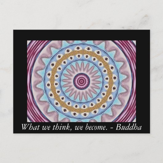 Visual Prayer Design met ZEN Buddhist Quote Briefkaart (Voorkant)