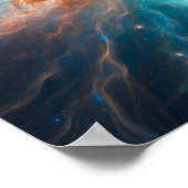 Visualisatie van big bang in de ruimte poster (Hoek)