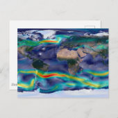 Visualisatie van de wereldenwind. briefkaart (Voorkant / Achterkant)